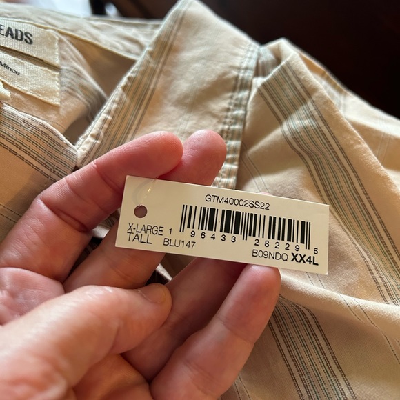 New with Tags Good Threads Men’s XL short sleeve striped dress shirt - Picture 5 of 5